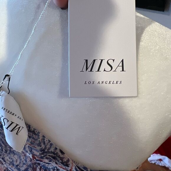 NWT MISA women's size‎ small Aries Midi dress with side cutout and slit - Picture 13 of 13